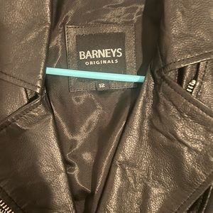 Barney’s Originals leather Jacket UK size 12 US 8 NWOT
